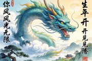 風(fēng)光無限，云開見龍騰