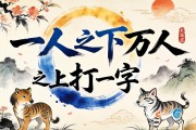 一人之下萬人之上打一字