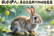 秋水伊人，原來(lái)你是那只卯時(shí)踏露的兔