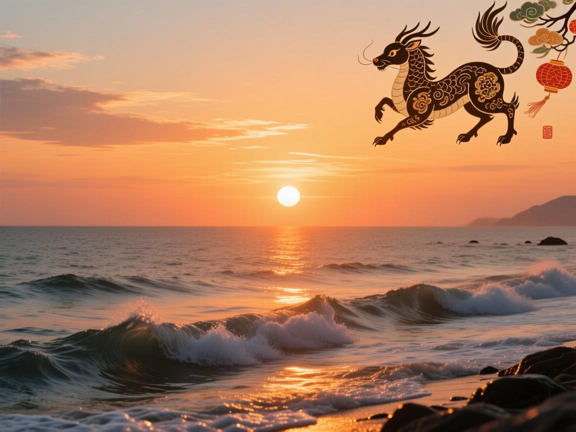 海面夕陽隨波來打一生肖