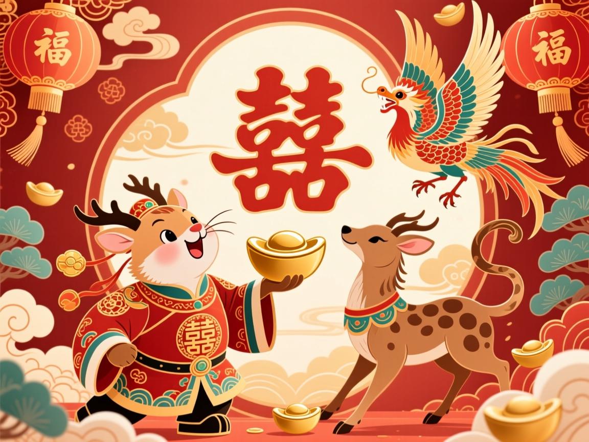 雙喜臨門吉祥兆